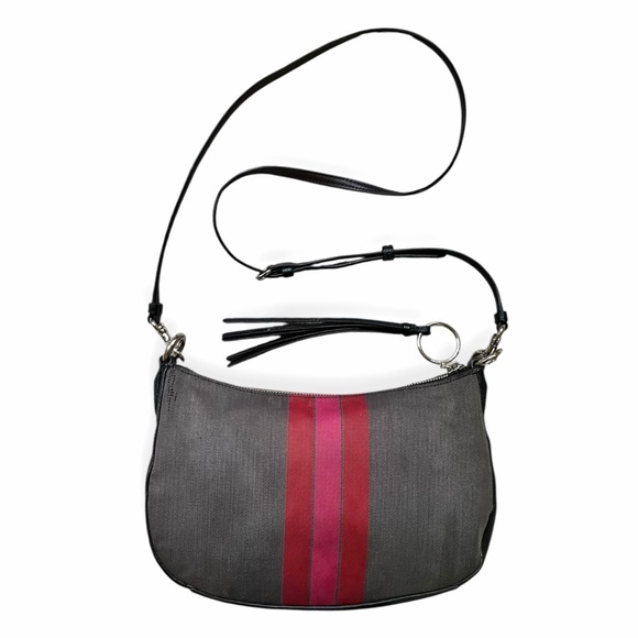 Coach Horse and Carriage Jacquard Sutton Crossbody 69647 Stripe Bag - Picture 3 of 13